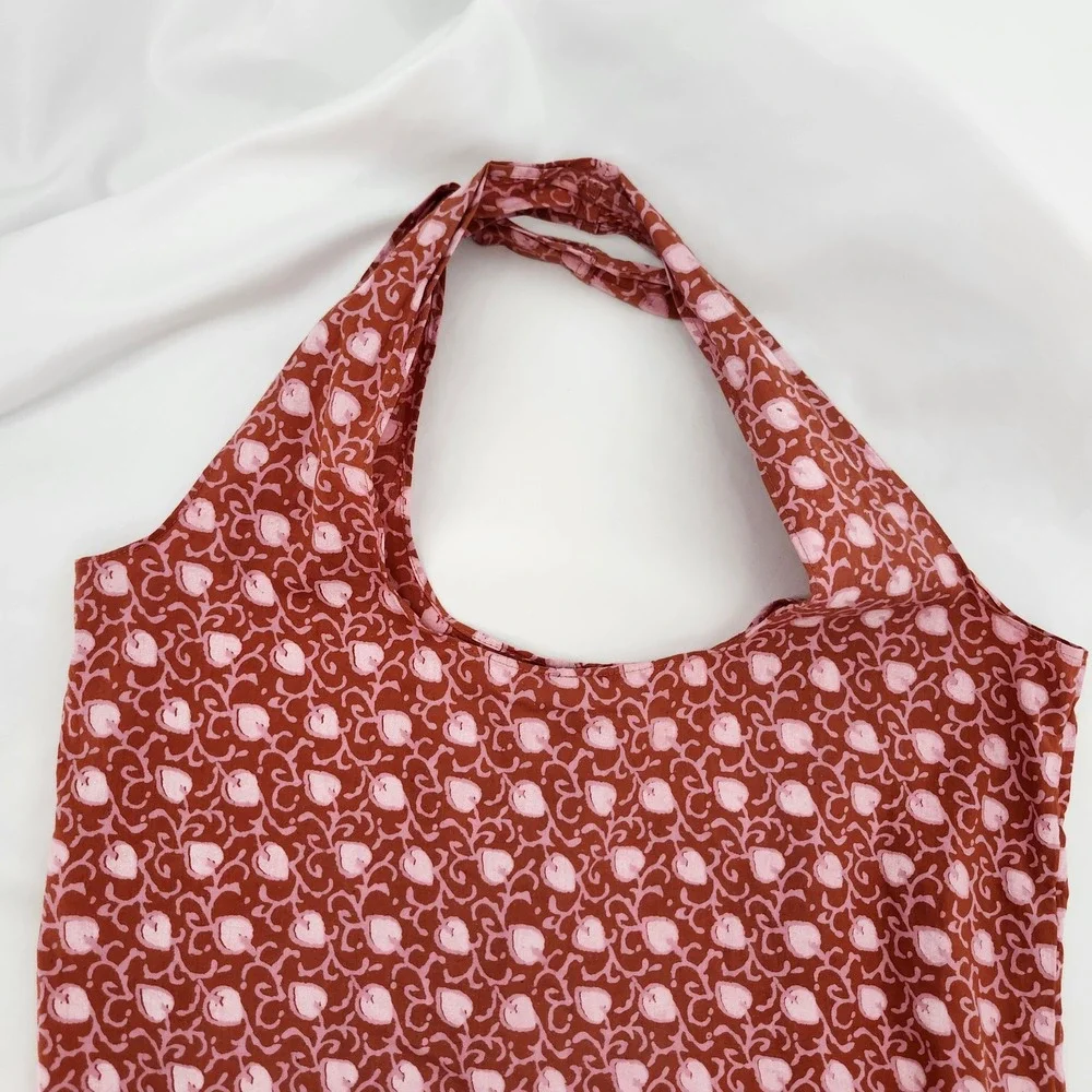 Anju Brown Pink Earthy Indie Granola‎ Tote Bag Women OS Boho Cotton TravelMarket
